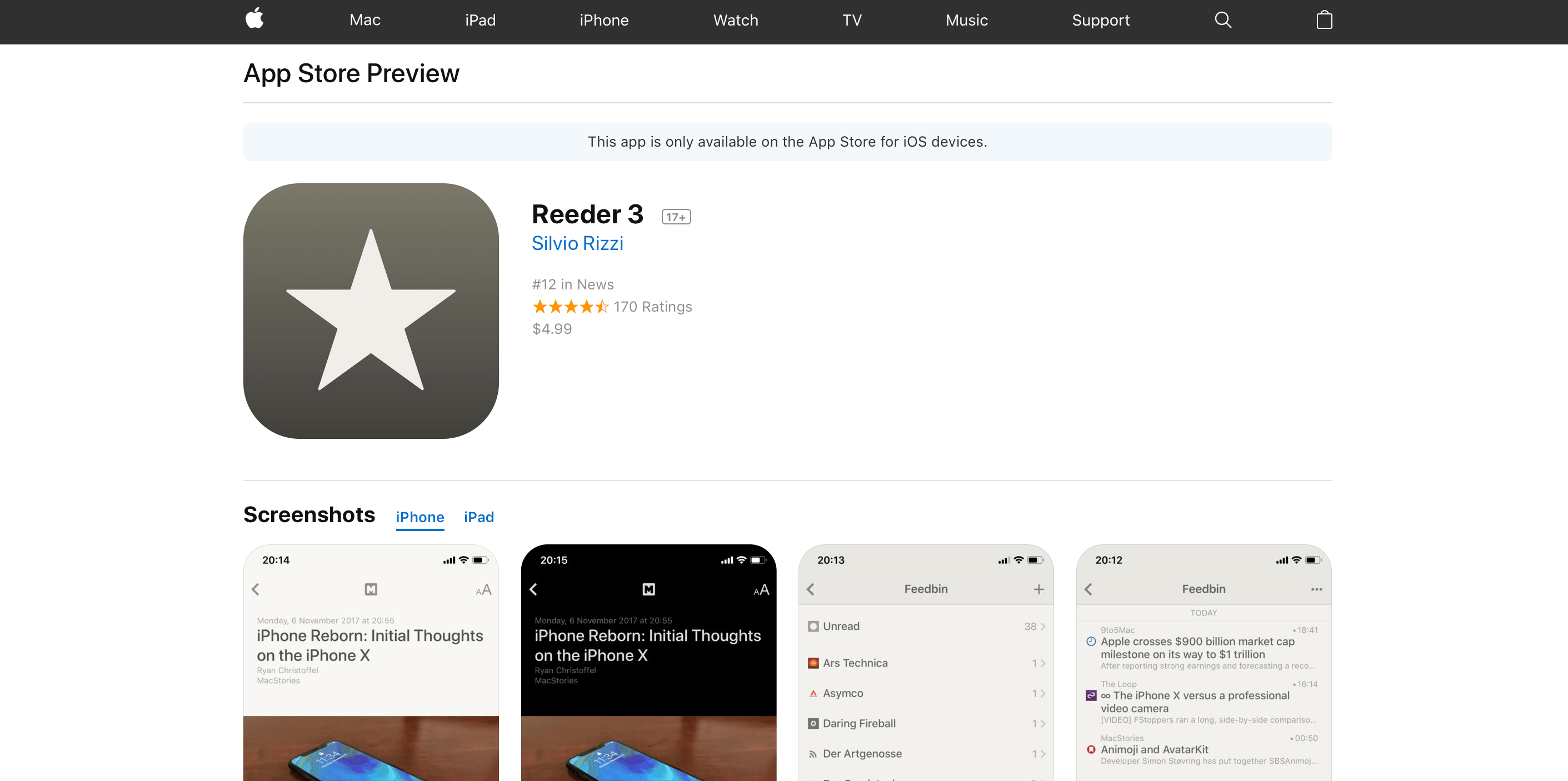 Apple app store urls
